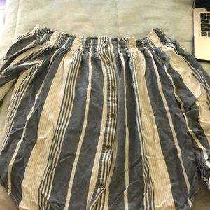 Off the shower blue and white bottom down top